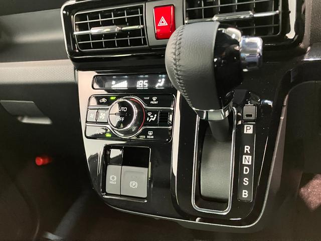 タントカスタムＲＳ　ターボ　両側電動スライドドア　届出済未使用車衝突被害軽減ブレーキ　コーナーセンサー　ターボ　バックカメラ（ナビ装着時用）　両側電動スライドドア　前席シートヒーター　電動パーキングブレーキ　ＬＥＤ　オートライト　スマートキー　エコアイドル（滋賀県）の中古車