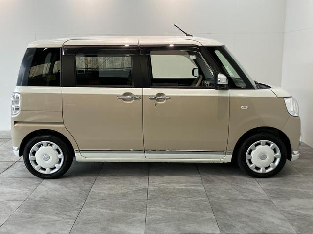 ムーヴキャンバスＧメイクアップＳＡ２　８型ナビ　パノラマカメラ　車検整備付衝突被害軽減ブレーキ　８インチフルセグナビ　パノラマカメラ　ＥＴＣ　ＤＶＤ　Ｂｌｕｅｔｏｏｔｈ　ＵＳＢ　両側電動スライドドア　ＬＥＤ　オートライト　オートエアコン　スマートキー　エコアイドル（滋賀県）の中古車