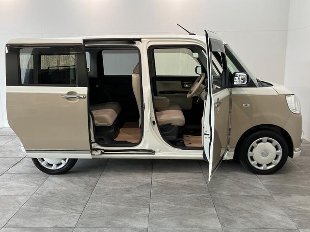 ムーヴキャンバスＧメイクアップＳＡ２　８型ナビ　パノラマカメラ　車検整備付衝突被害軽減ブレーキ　８インチフルセグナビ　パノラマカメラ　ＥＴＣ　ＤＶＤ　Ｂｌｕｅｔｏｏｔｈ　ＵＳＢ　両側電動スライドドア　ＬＥＤ　オートライト　オートエアコン　スマートキー　エコアイドル（滋賀県）の中古車