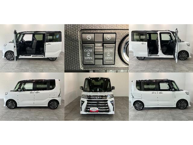 タントカスタムＲＳ　１０型フルセグナビ　パノラマカメラ　ドラレコ衝突被害軽減ブレーキ　コーナーセンサー　１０型フルセグナビ　Ｂｌｕｅｔｏｏｔｈ　ＤＶＤ　ＣＤ録音　ＵＳＢ　パノラマカメラ　前後ドラレコ　両側電動スライドドア　前席シートヒーター　ＬＥＤ　スマートキー（滋賀県）の中古車