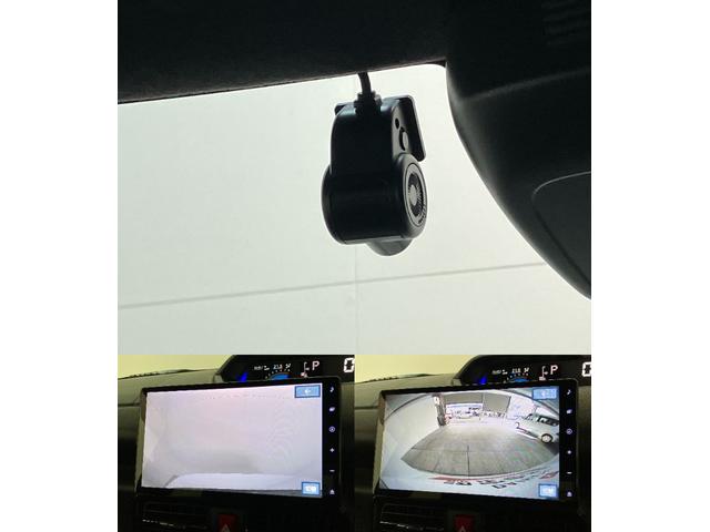 タントカスタムＲＳ　１０型フルセグナビ　パノラマカメラ　ドラレコ衝突被害軽減ブレーキ　コーナーセンサー　１０型フルセグナビ　Ｂｌｕｅｔｏｏｔｈ　ＤＶＤ　ＣＤ録音　ＵＳＢ　パノラマカメラ　前後ドラレコ　両側電動スライドドア　前席シートヒーター　ＬＥＤ　スマートキー（滋賀県）の中古車