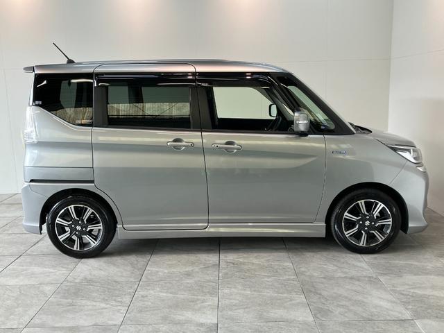 ソリオバンディットハイブリッドＭＶ　８型ナビ　パノラマカメラ　車検整備付衝突被害軽減ブレーキ　バックソナー　８型フルセグナビ　パノラマカメラ　ドラレコ　ＥＴＣ　ＤＶＤ再生　Ｂｌｕｅｔｏｏｔｈ　ＵＳＢ　クルーズコントロール　シートヒーター　パドルシフト　両側電動スライドドア（滋賀県）の中古車