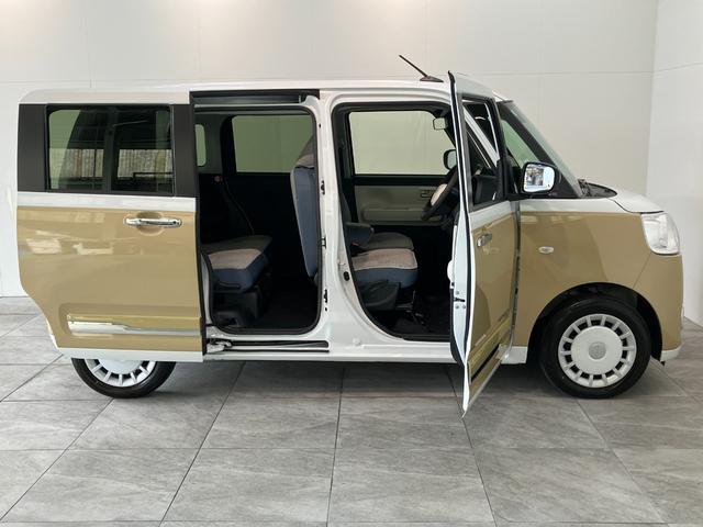 ムーヴキャンバスストライプスG 両側電動スライドドア LED CDステレオ衝突被害軽減ブレーキ コーナーセンサー CDステレオ バックカメラ(ナビ装着時用) 両側電動スライドドア 前席シートヒーター LEDヘッド オートライト オートエアコン スマートキー エコアイドル(滋賀県)の中古車