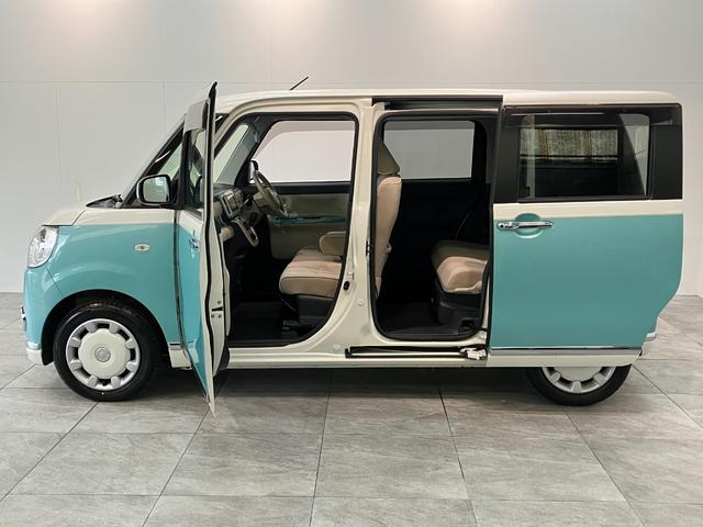ムーヴキャンバスＧメイクアップ　ＳＡII　フルセグナビ　Ｂカメラ　車検整備付衝突被害軽減ブレーキ　フルセグナビ　Ｂｌｕｅｔｏｏｔｈ　ＵＳＢ　ＤＶＤ　バックカメラ　ＥＴＣ　両側電動スライドドア　ＬＥＤヘッドライト　オートライト　オートエアコン　スマートキー　エコアイドル（滋賀県）の中古車