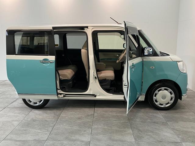 ムーヴキャンバスＧメイクアップ　ＳＡII　フルセグナビ　Ｂカメラ　車検整備付衝突被害軽減ブレーキ　フルセグナビ　Ｂｌｕｅｔｏｏｔｈ　ＵＳＢ　ＤＶＤ　バックカメラ　ＥＴＣ　両側電動スライドドア　ＬＥＤヘッドライト　オートライト　オートエアコン　スマートキー　エコアイドル（滋賀県）の中古車