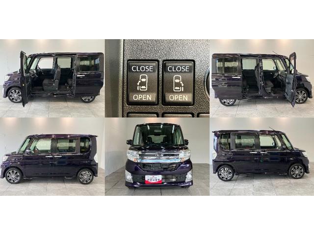 タントカスタムＲＳ　ＳＡ　ターボ　８型フルセグナビ　バックカメラ衝突被害軽減ブレーキ　スマアシ１　ターボ　８インチフルセグナビ　Ｂｌｕｅｔｏｏｔｈ　ＤＶＤ再生　ＵＳＢ　バックカメラ　ＥＴＣ　両側電動スライドドア　ＬＥＤ　オートエアコン　スマートキ−　エコアイドル（滋賀県）の中古車