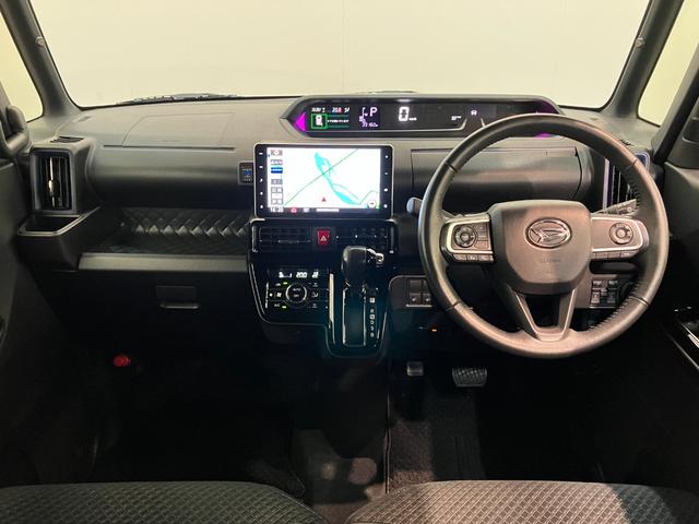 タントカスタムＲＳスタイルセレクション　９型ナビ　パノラマカメラ衝突被害軽減ブレーキ　コーナーセンサー　９型フルセグナビ　Ｂｌｕｅｔｏｏｔｈ　ＤＶＤ　ＵＳＢ　パノラマカメラ　駐車支援システム　前後ドラレコ　ＥＴＣ　レーダークルコン　両側パワスラ　前席シートヒーター（滋賀県）の中古車