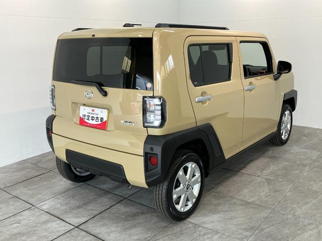 タフトＧ　コーナーセンサー　クルーズコントロール　届出済未使用車衝突被害軽減ブレーキ　コーナーセンサー　バックカメラ（ナビ装着時用）　前席シートヒーター　電動パーキング　レーダークルーズコントロール　ＬＥＤ　オートライト　オートエアコン　スマートキー　エコアイドル（滋賀県）の中古車