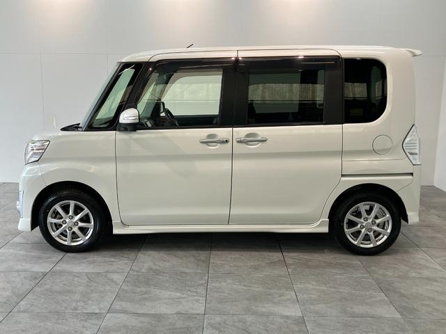 タントカスタムＸスマートセレクションＳＡ　フルセグナビ　車検整備付衝突被害軽減ブレーキ　スマアシ１　フルセグナビ　バックカメラ　ＤＶＤ再生　Ｂｌｕｅｔｏｏｔｈ　ＵＳＢ　左側電動スライドドア　スマートキー　オートエアコン　ＬＥＤヘッドライト　オートライト（滋賀県）の中古車
