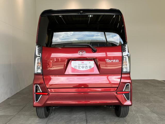 タントカスタムＸ　両側電動スライドドア　シートヒーター　車検整備付衝突被害軽減ブレーキ　コーナーセンサー　バックカメラ（ナビ装着時用）　両側電動スライドドア　前席シートヒーター　ＬＥＤ　オートライト　電格ミラー　オートエアコン　スマートキー　エコアイドル（滋賀県）の中古車