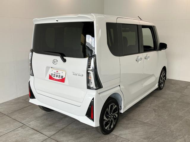 タントカスタムＸ　両側電動スライドドア　ＬＥＤ　届出済未使用車衝突被害軽減ブレーキ　コーナーセンサー　バックカメラ（ナビ装着時用）　両側電動スライドドア　前席シートヒーター　電動パーキングブレーキ　ＬＥＤ　オートライト　オートエアコン　スマートキー　エコアイドル（滋賀県）の中古車