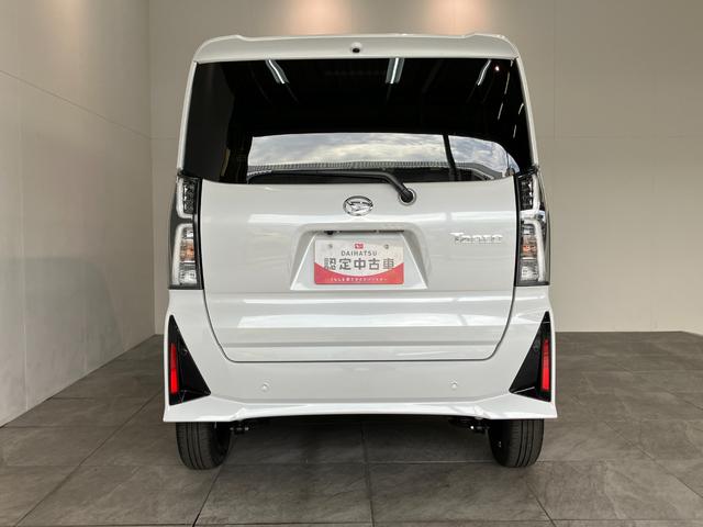 タントカスタムＸ　両側電動スライドドア　ＬＥＤ　届出済未使用車衝突被害軽減ブレーキ　コーナーセンサー　バックカメラ（ナビ装着時用）　両側電動スライドドア　前席シートヒーター　電動パーキングブレーキ　ＬＥＤ　オートライト　オートエアコン　スマートキー　エコアイドル（滋賀県）の中古車