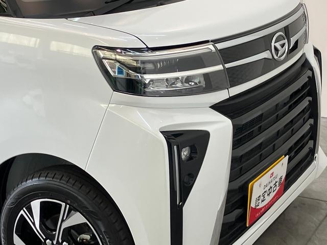 タントカスタムＸ　両側電動スライドドア　ＬＥＤ　届出済未使用車衝突被害軽減ブレーキ　コーナーセンサー　バックカメラ（ナビ装着時用）　両側電動スライドドア　前席シートヒーター　電動パーキングブレーキ　ＬＥＤ　オートライト　オートエアコン　スマートキー　エコアイドル（滋賀県）の中古車
