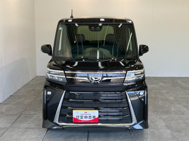 タントカスタムＲＳ　ターボ　両側電動スライドドア　届出済未使用車衝突被害軽減ブレーキ　コーナーセンサー　ターボ　バックカメラ（ナビ装着時用）　両側電動スライドドア　前席シートヒーター　電動パーキングブレーキ　ＬＥＤ　オートライト　オートエアコン　スマートキー（滋賀県）の中古車
