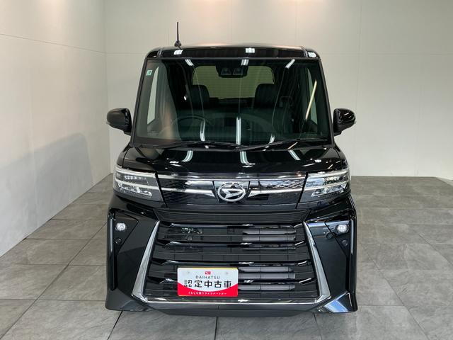 タントカスタムＲＳ　ターボ　両側電動スライドドア　届出済未使用車衝突被害軽減ブレーキ　コーナーセンサー　ターボ　バックカメラ（ナビ装着時用）　両側電動スライドドア　前席シートヒーター　電動パーキングブレーキ　ＬＥＤ　オートライト　オートエアコン　エコアイドル（滋賀県）の中古車