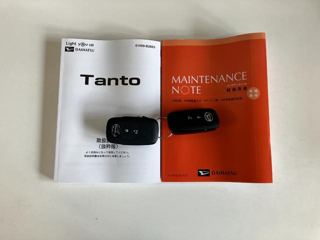 タントＸ　左側電動スライドドア　シートヒーター　届出済未使用車衝突被害軽減ブレーキ　コーナーセンサー　バックカメラ（ナビ装着時用）　左側電動スライドドア　前席シートヒーター　電動パーキングブレーキ　ＬＥＤ　オートライト　オートエアコン　スマートキー　エコアイドル（滋賀県）の中古車