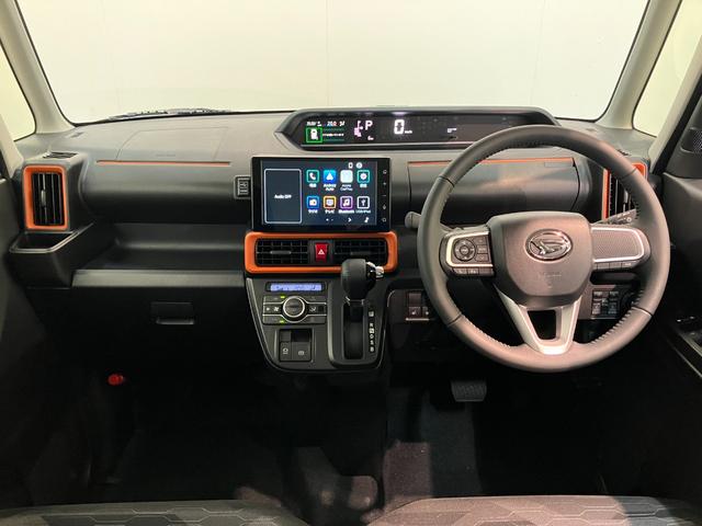 タントファンクロスターボ　ディスプレイオーディオ　届出済未使用車衝突被害軽減ブレーキ　　コーナーセンサー　９型ディスプレイオーディオ　フルセグ　Ｂｌｕｅｔｏｏｔｈ　ＵＳＢ　バックカメラ　両側電動スライドドア　前席シートヒーター　ＬＥＤ　オートライト　スマートキー（滋賀県）の中古車