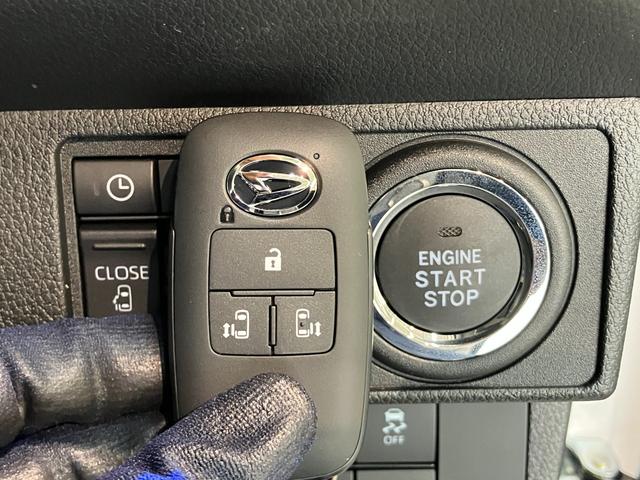 ムーヴキャンバスストライプスＧ　両側電動スライドドア　ＬＥＤ　届出済未使用車衝突被害軽減ブレーキ　コーナーセンサー　バックカメラ（ナビ装着時用）　両側電動スライドドア　前席シートヒーター　電動パーキングブレーキ　ＬＥＤ　オートライト　オートエアコン　スマートキー　エコアイドル（滋賀県）の中古車