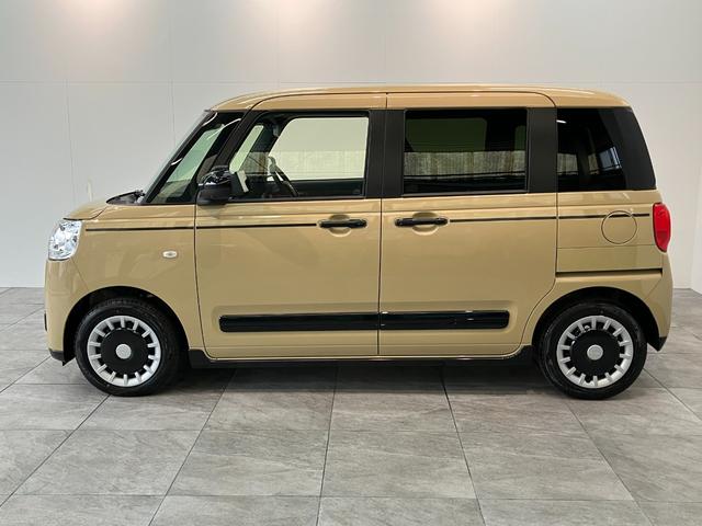 ムーヴキャンバスセオリーＧターボ　９型ディスプレイオーディオ　駐車支援機能衝突被害軽減ブレーキ　コーナーセンサー　９型ディスプレイオーディオ　フルセグ　Ｂｌｕｅｔｏｏｔｈ　ＵＳＢ　パノラマカメラ　前後ドラレコ　レーダークルコン　両側パワスラ　シートヒーター　駐車支援システム（滋賀県）の中古車