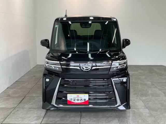 タントカスタムＲＳ　ターボ　両側電動スライドドア　届出済未使用車衝突被害軽減ブレーキ　コーナーセンサー　ターボ　バックカメラ（ナビ装着時用）　両側電動スライドドア　前席シートヒーター　電動パーキングブレーキ　ＬＥＤ　オートライト　オートエアコン　スマートキー（滋賀県）の中古車