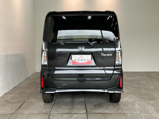 タントカスタムＲＳ　ターボ　両側電動スライドドア　届出済未使用車衝突被害軽減ブレーキ　コーナーセンサー　ターボ　バックカメラ（ナビ装着時用）　両側電動スライドドア　前席シートヒーター　電動パーキングブレーキ　ＬＥＤ　オートライト　オートエアコン　スマートキー（滋賀県）の中古車