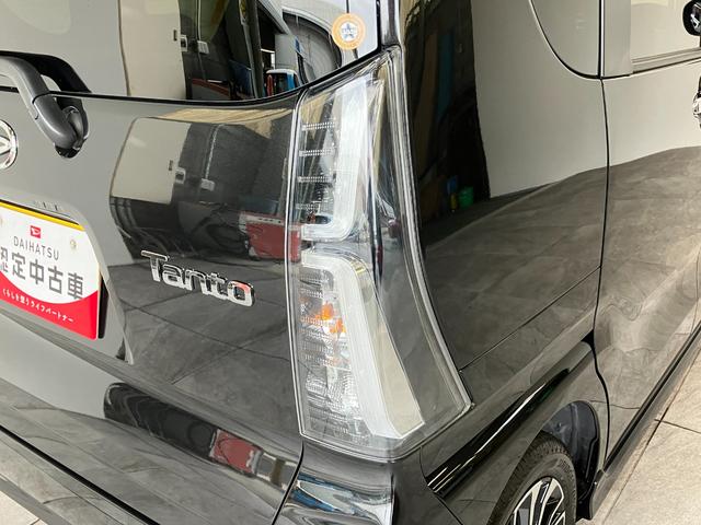 タントカスタムＲＳ　ターボ　両側電動スライドドア　届出済未使用車衝突被害軽減ブレーキ　コーナーセンサー　ターボ　バックカメラ（ナビ装着時用）　両側電動スライドドア　前席シートヒーター　電動パーキングブレーキ　ＬＥＤ　オートライト　オートエアコン　スマートキー（滋賀県）の中古車