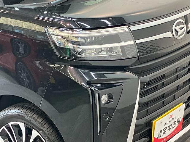 タントカスタムＲＳ　ターボ　両側電動スライドドア　届出済未使用車衝突被害軽減ブレーキ　コーナーセンサー　ターボ　バックカメラ（ナビ装着時用）　両側電動スライドドア　前席シートヒーター　電動パーキングブレーキ　ＬＥＤ　オートライト　オートエアコン　スマートキー（滋賀県）の中古車