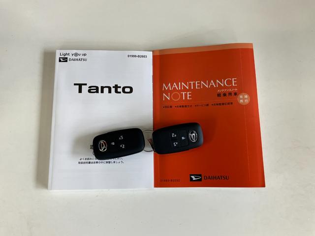 タントカスタムＲＳ　ターボ　両側電動スライドドア　届出済未使用車衝突被害軽減ブレーキ　コーナーセンサー　ターボ　バックカメラ（ナビ装着時用）　両側電動スライドドア　前席シートヒーター　電動パーキングブレーキ　ＬＥＤ　オートライト　オートエアコン　スマートキー（滋賀県）の中古車