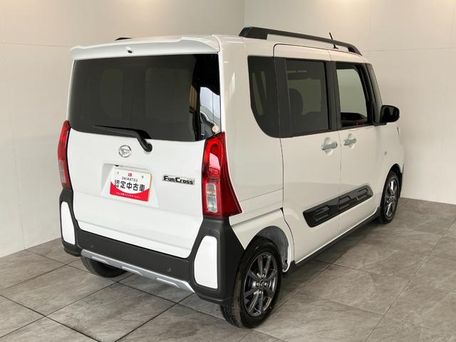 タントファンクロス　両側電動スライドドア　シートヒーター　ＬＥＤ衝突被害軽減ブレーキ　コーナーセンサー　バックカメラ（ナビ装着時用）　両側電動スライドドア　前席シートヒーター　電動パーキングブレーキ　ＬＥＤ　オートライト　オートエアコン　スマートキー　エコアイドル（滋賀県）の中古車
