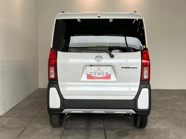 タントファンクロス　両側電動スライドドア　シートヒーター　ＬＥＤ衝突被害軽減ブレーキ　コーナーセンサー　バックカメラ（ナビ装着時用）　両側電動スライドドア　前席シートヒーター　電動パーキングブレーキ　ＬＥＤ　オートライト　オートエアコン　スマートキー　エコアイドル（滋賀県）の中古車