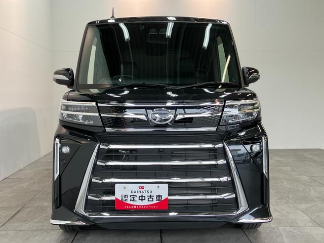 タントカスタムＲＳ　ターボ　両側電動スライドドア　車検整備付衝突被害軽減ブレーキ　コーナーセンサー　ターボ　バックカメラ（ナビ装着時用）　両側電動スライドドア　前席シートヒーター　電動パーキングブレーキ　ＬＥＤ　オートライト　オートエアコン　スマートキー（滋賀県）の中古車