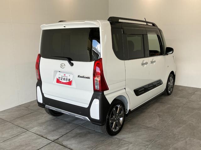 タントファンクロスターボ　１０型フルセグナビ　パノラマカメラ衝突被害軽減ブレーキ　コーナーセンサー　１０型フルセグナビ　Ｂｌｕｅｔｏｏｔｈ　ＤＶＤ　ＵＳＢ　パノラマカメラ　両側パワスラ　前席シートヒーター　ＬＥＤ　オートライト　レーダークルコン　スマートキー（滋賀県）の中古車