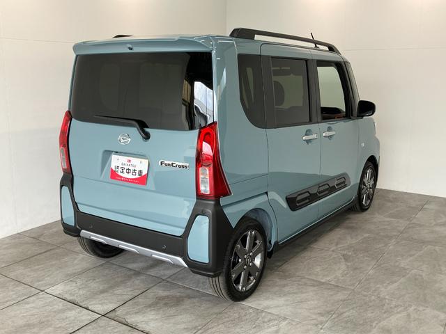 タントファンクロスターボ　９型ディスプレイオーディオ衝突被害軽減ブレーキ　コーナーセンサー　９型ディスプレイオーディオ　フルセグ　Ｂｌｕｅｔｏｏｔｈ　ＵＳＢ　バックカメラ　両側電動スライドドア　前席シートヒーター　ＬＥＤ　オートライト　スマートキー（滋賀県）の中古車
