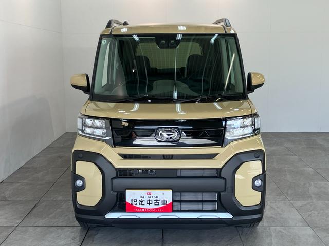 タントファンクロスターボ　ディスプレイオーディオ　届出済未使用車衝突被害軽減ブレーキ　コーナーセンサー　９型ディスプレイオーディオ　フルセグ　Ｂｌｕｅｔｏｏｔｈ　ＵＳＢ　バックカメラ　両側電動スライドドア　前席シートヒーター　ＬＥＤ　オートライト　スマートキー（滋賀県）の中古車