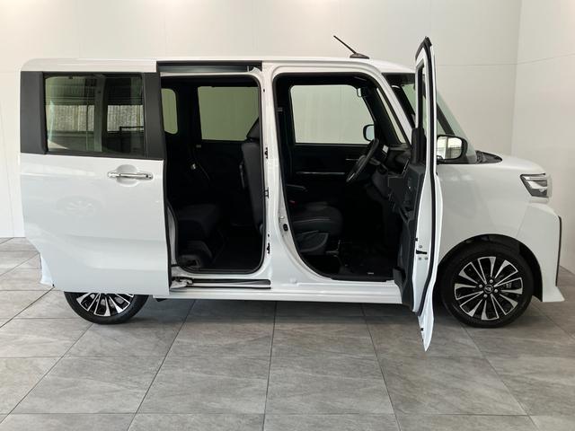タントカスタムＲＳ　ターボ　９型ディスプレイオーディオ　フルセグ衝突被害軽減ブレーキ　コーナーセンサー　ターボ　９型ディスプレイオーディオ　フルセグ　バックカメラ　Ｂｌｕｅｔｏｏｔｈ　ＵＳＢ　両側電動スライドドア　前席シートヒーター　電動パーキングブレーキ　ＬＥＤ（滋賀県）の中古車
