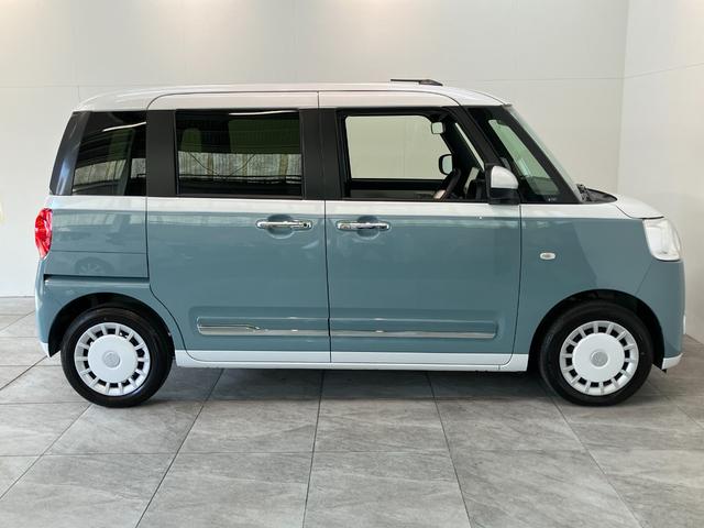 ムーヴキャンバスストライプスＧターボ　９型ディスプレイオーディオ　フルセグ衝突被害軽減ブレーキ　コーナーセンサー　９型ディスプレイオーディオ　フルセグ　Ｂｌｕｅｔｏｏｔｈ　ＵＳＢ　バックカメラ　両側パワスラ　前席シートヒーター　クルコン　ＬＥＤ　レーダクルーズコントロール（滋賀県）の中古車