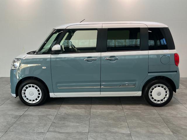 ムーヴキャンバスストライプスＧターボ　９型ディスプレイオーディオ　クルコン衝突被害軽減ブレーキ　コーナーセンサー　ディスプレイオーディオ　フルセグ　Ｂｌｕｅｔｏｏｔｈ　ＵＳＢ　バックカメラ　両側電動スライドドア　前席シートヒーター　ＬＥＤ　レーダクルーズコントロール（滋賀県）の中古車