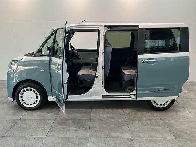 ムーヴキャンバスストライプスＧターボ　９型ディスプレイオーディオ　クルコン衝突被害軽減ブレーキ　コーナーセンサー　ディスプレイオーディオ　フルセグ　Ｂｌｕｅｔｏｏｔｈ　ＵＳＢ　バックカメラ　両側電動スライドドア　前席シートヒーター　ＬＥＤ　レーダクルーズコントロール（滋賀県）の中古車