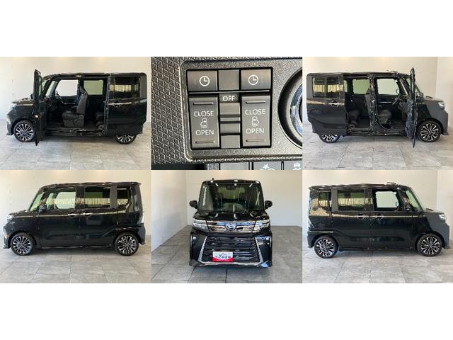 タントカスタムＲＳ　ターボ　両側電動スライドドア　届出済未使用車衝突被害軽減ブレーキ　コーナーセンサー　バックカメラ（ナビ装着時用）　両側電動スライドドア　前席シートヒーター　電動パーキングブレーキ　ＬＥＤ　オートライト　オートエアコン　スマートキー　エコアイドル（滋賀県）の中古車
