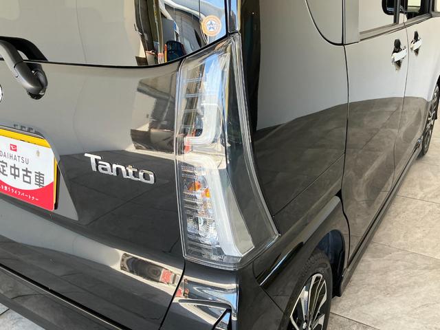 タントカスタムＲＳ　ターボ　両側電動スライドドア　届出済未使用車衝突被害軽減ブレーキ　コーナーセンサー　バックカメラ（ナビ装着時用）　両側電動スライドドア　前席シートヒーター　電動パーキングブレーキ　ＬＥＤ　オートライト　オートエアコン　スマートキー　エコアイドル（滋賀県）の中古車