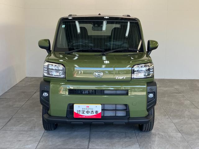 タフトＧ　レーダークルコン　シートヒーター　届出済未使用車衝突被害軽減ブレーキ　コーナーセンサー　バックカメラ（ナビ装着時用）　前席シートヒーター　電動パーキング　スカイフィールトップ　ＬＥＤ　オートライト　スマートキー　レーダクルーズコントロール（滋賀県）の中古車