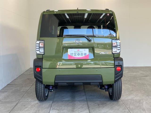タフトＧ　レーダークルコン　シートヒーター　届出済未使用車衝突被害軽減ブレーキ　コーナーセンサー　バックカメラ（ナビ装着時用）　前席シートヒーター　電動パーキング　スカイフィールトップ　ＬＥＤ　オートライト　スマートキー　レーダクルーズコントロール（滋賀県）の中古車