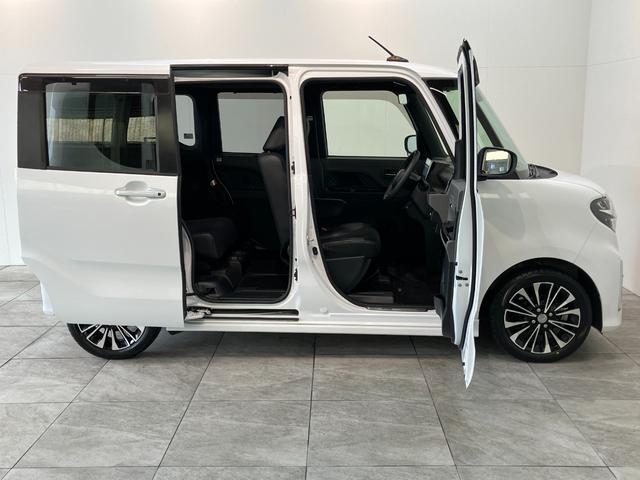 タントカスタムＲＳ　９型フルセグナビ　パノラマカメラ　車検整備付衝突被害軽減ブレーキ　コーナーセンサー　ターボ　９型フルセグナビ　Ｂｌｕｅｔｏｏｔｈ　ＤＶＤ再生　Ｂｌｕｅｔｏｏｔｈ　ＵＳＢ　パノラマカメラ　前後ドラレコ　両側電動スライドドア　ＬＥＤ　スマートキー（滋賀県）の中古車