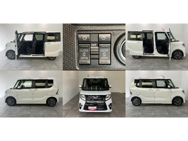 タントカスタムRSセレクション レーダクルコン シートヒーター衝突被害軽減ブレーキ コーナーセンサー ターボ パノラマカメラ(ナビ装着時用) 両側電動スライドドア 前席シートヒーター レーダークルコン LED オートライト オートエアコン スマートキー(滋賀県)の中古車