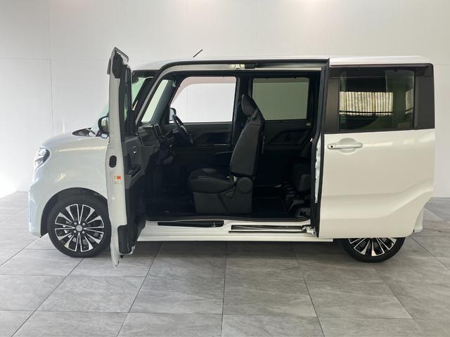 タントカスタムRSセレクション レーダクルコン シートヒーター衝突被害軽減ブレーキ コーナーセンサー ターボ パノラマカメラ(ナビ装着時用) 両側電動スライドドア 前席シートヒーター レーダークルコン LED オートライト オートエアコン スマートキー(滋賀県)の中古車