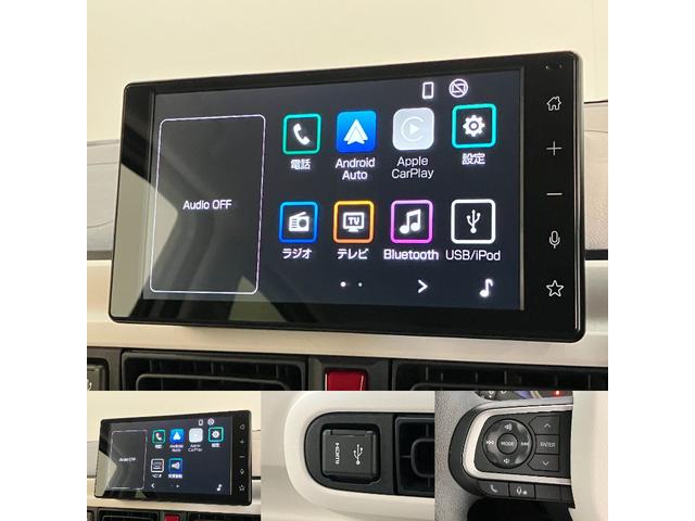 ムーヴキャンバスストライプスＧ　９型ディスプレイオーディオ　フルセグ　ＬＥＤ衝突被害軽減ブレーキ　コーナーセンサー　９型ディスプレイオーディオ　Ｂｌｕｅｔｏｏｔｈ　ＵＳＢ　バックカメラ　両側電動スライドドア　前席シートヒーター　ＬＥＤ　オートライト　ワイヤレス充電器（Ｑｉ）（滋賀県）の中古車