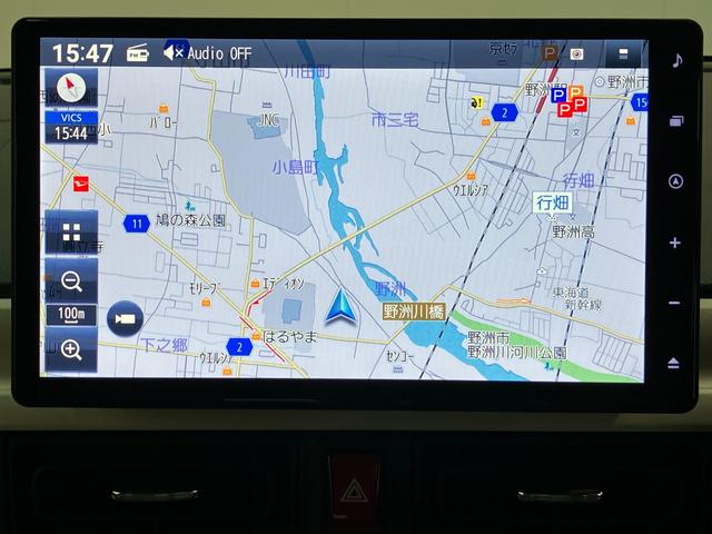 ムーヴキャンバスストライプスＧ　１０型ナビ　バックカメラ　届出済未使用車衝突被害軽減ブレーキ　コーナーセンサー　１０型フルセグナビ　Ｂｌｕｅｔｏｏｔｈ　ＵＳＢ　ＤＶＤ再生　バックカメラ　前後ドラレコ　両側電動スライドドア　前席シートヒーター　ＬＥＤ　オートライト（滋賀県）の中古車
