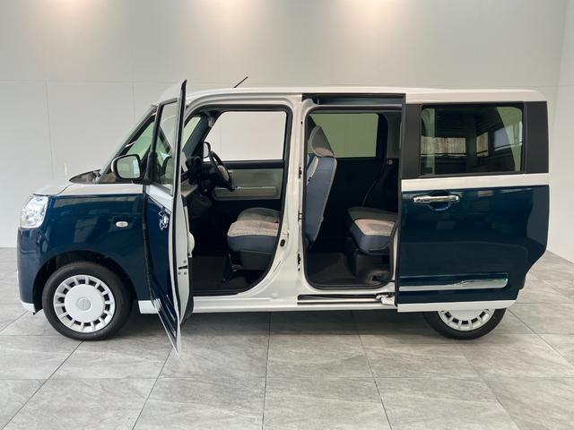 ムーヴキャンバスストライプスＧ　１０型ナビ　バックカメラ　届出済未使用車衝突被害軽減ブレーキ　コーナーセンサー　１０型フルセグナビ　Ｂｌｕｅｔｏｏｔｈ　ＵＳＢ　ＤＶＤ再生　バックカメラ　前後ドラレコ　両側電動スライドドア　前席シートヒーター　ＬＥＤ　オートライト（滋賀県）の中古車