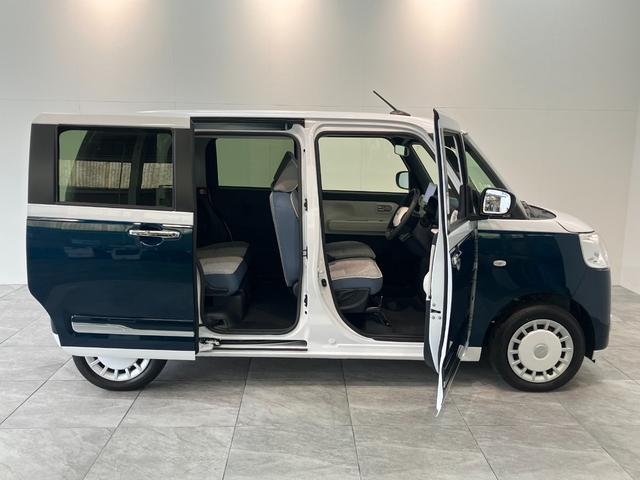 ムーヴキャンバスストライプスＧ　１０型ナビ　バックカメラ　届出済未使用車衝突被害軽減ブレーキ　コーナーセンサー　１０型フルセグナビ　Ｂｌｕｅｔｏｏｔｈ　ＵＳＢ　ＤＶＤ再生　バックカメラ　前後ドラレコ　両側電動スライドドア　前席シートヒーター　ＬＥＤ　オートライト（滋賀県）の中古車