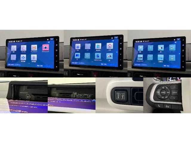 ムーヴキャンバスストライプスG 10型フルセグナビ Bカメラ 届出済未使用車衝突被害軽減ブレーキ コーナーセンサー 10型フルセグナビ バックカメラ DVD再生 Bluetooth USB 前後ドラレコ 両側電動スライドドア 前席シートヒーター 電動パーキングブレーキ LED(滋賀県)の中古車